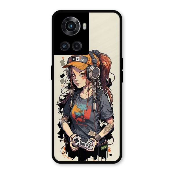 Cool Gamer Girl Metal Back Case for OnePlus 10R