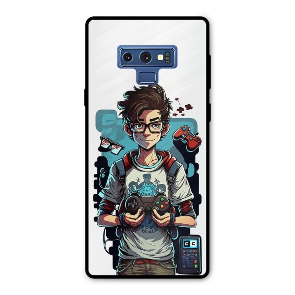 Cool Gamer Guy Metal Back Case for Galaxy Note 9