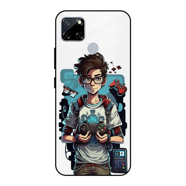 Cool Gamer Guy Metal Back Case for Realme Narzo 30A