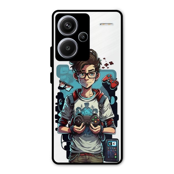 Cool Gamer Guy Metal Back Case for Redmi Note 13 Pro Plus