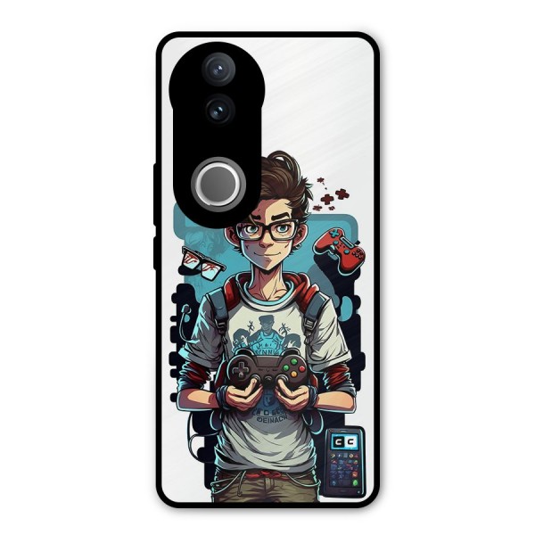 Cool Gamer Guy Metal Back Case for Vivo V50e