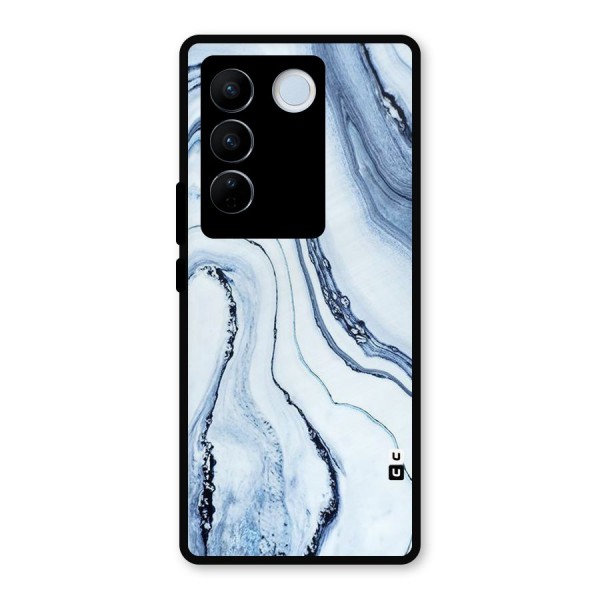 Cool Marble Art Metal Back Case for Vivo V27 Pro