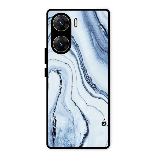 Cool Marble Art Metal Back Case for Vivo V29e