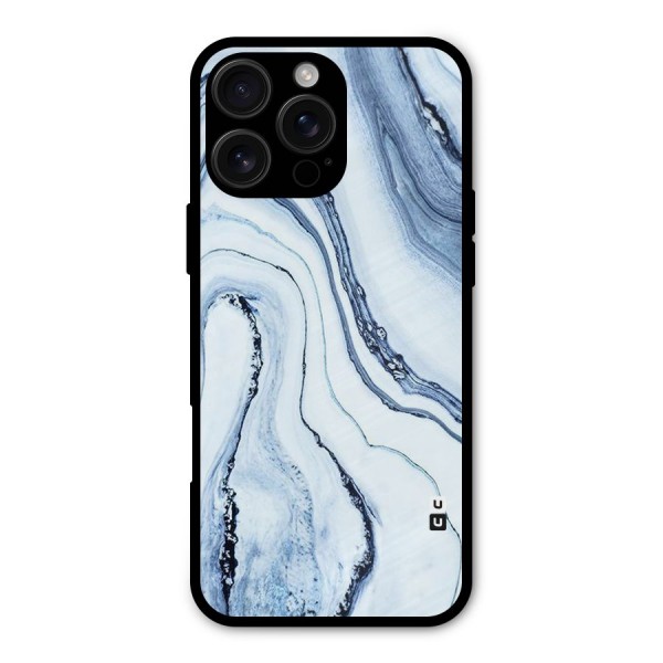 Cool Marble Art Metal Back Case for iPhone 16 Pro Max