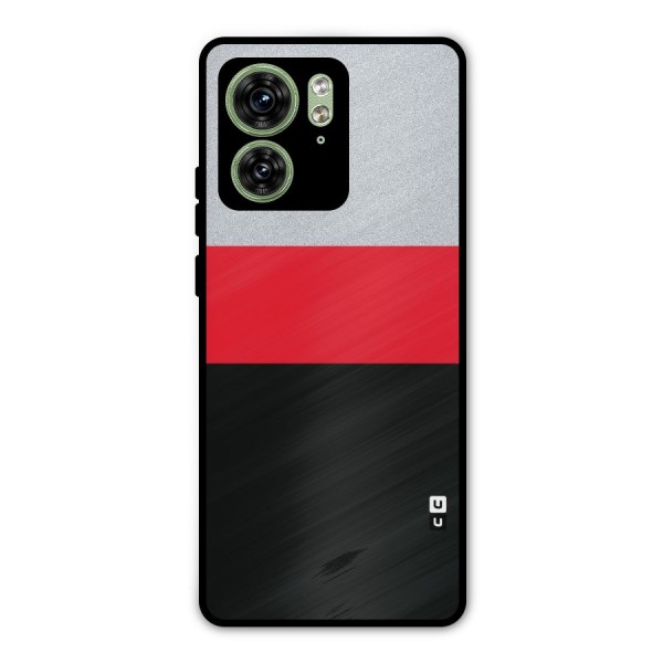 Cool Melange Stripe Metal Back Case for Motorola Edge 40 5G