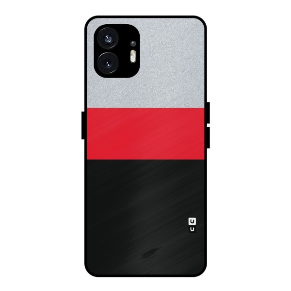 Cool Melange Stripe Metal Back Case for Nothing Phone 2
