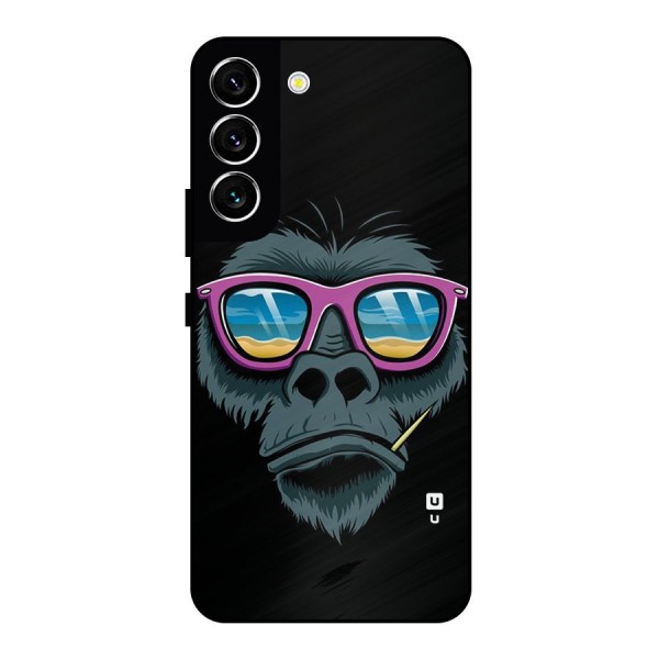 Cool Monkey Beach Sunglasses Metal Back Case for Galaxy S22 5G