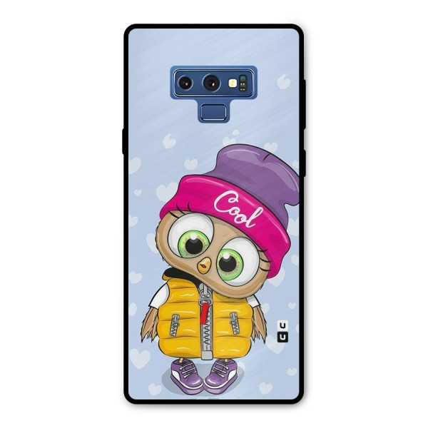Cool Owl Metal Back Case for Galaxy Note 9