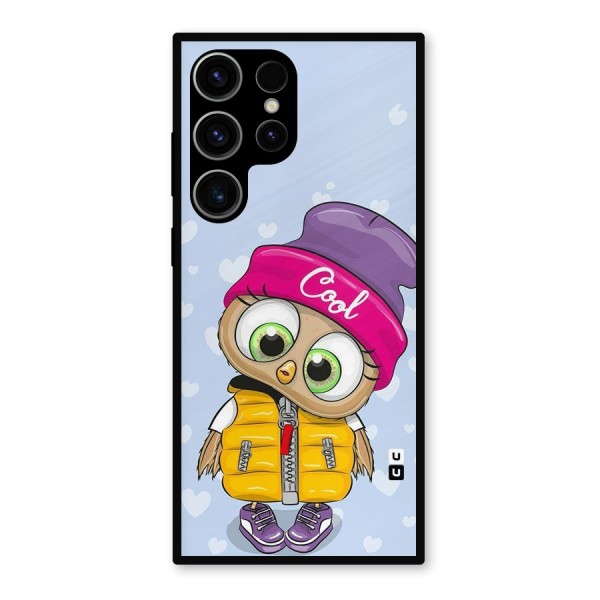 Cool Owl Metal Back Case for Galaxy S23 Ultra