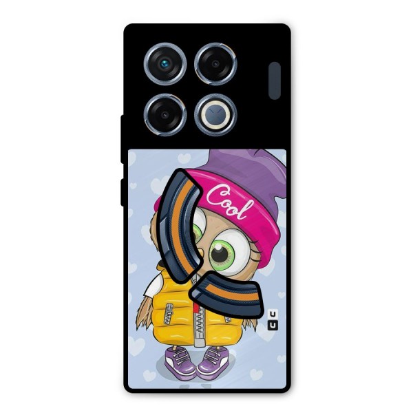 Cool Owl Metal Back Case for Infinix GT 20 Pro