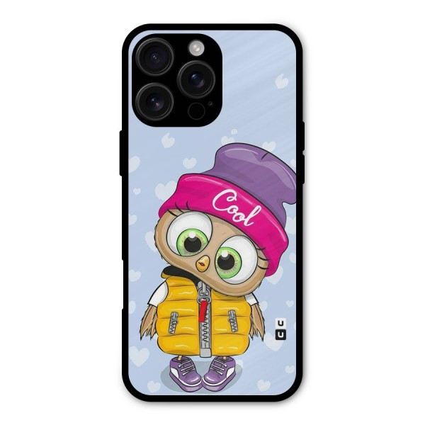 Cool Owl Metal Back Case for iPhone 16 Pro Max
