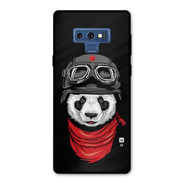 Cool Panda Soldier Art Metal Back Case for Galaxy Note 9
