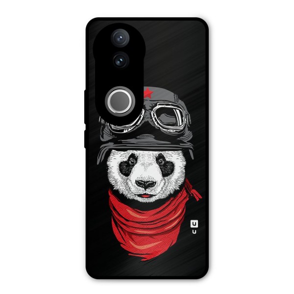 Cool Panda Soldier Art Metal Back Case for Vivo V50e