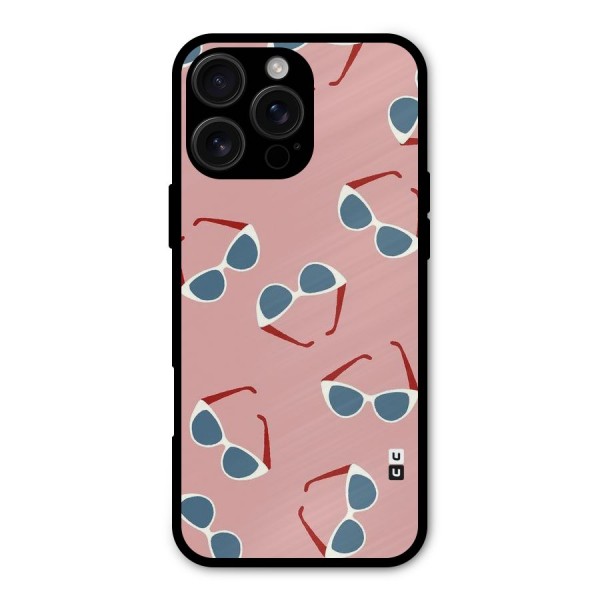 Cool Shades Pattern Metal Back Case for iPhone 16 Pro Max