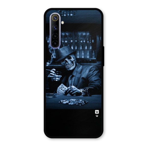 Cool Skull Cards Metal Back Case for Realme 6