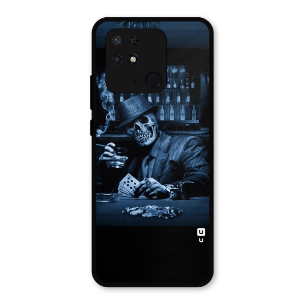 Cool Skull Cards Metal Back Case for Redmi 10 Power