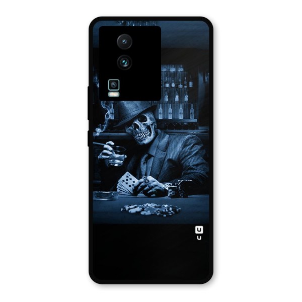Cool Skull Cards Metal Back Case for iQOO Neo 7 Pro