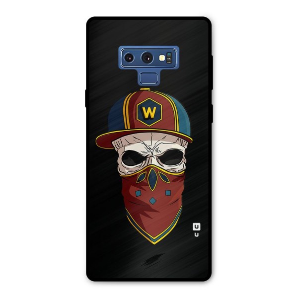 Cool Skull Mask Cap Metal Back Case for Galaxy Note 9