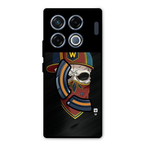 Cool Skull Mask Cap Metal Back Case for Infinix GT 20 Pro