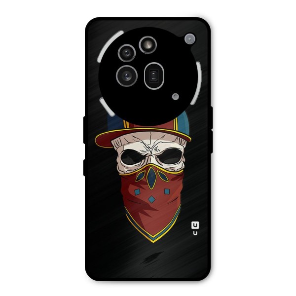 Cool Skull Mask Cap Metal Back Case for Nothing Phone 3a Pro