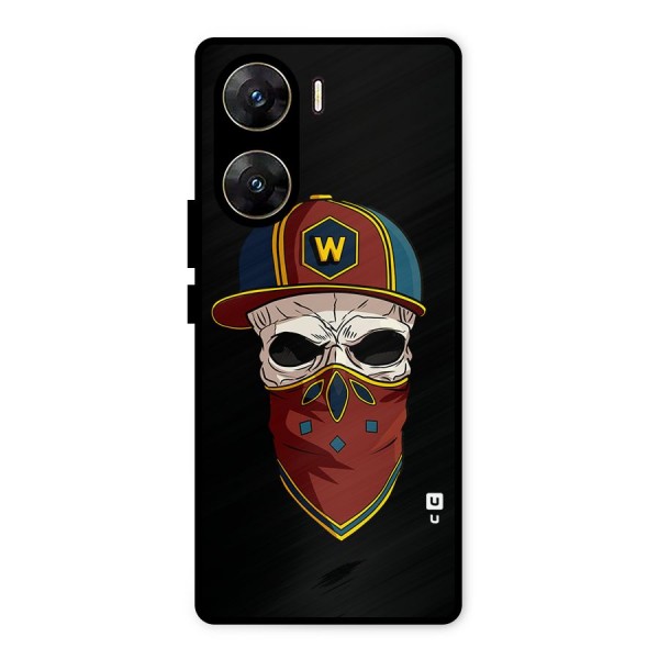 Cool Skull Mask Cap Metal Back Case for Vivo V29e