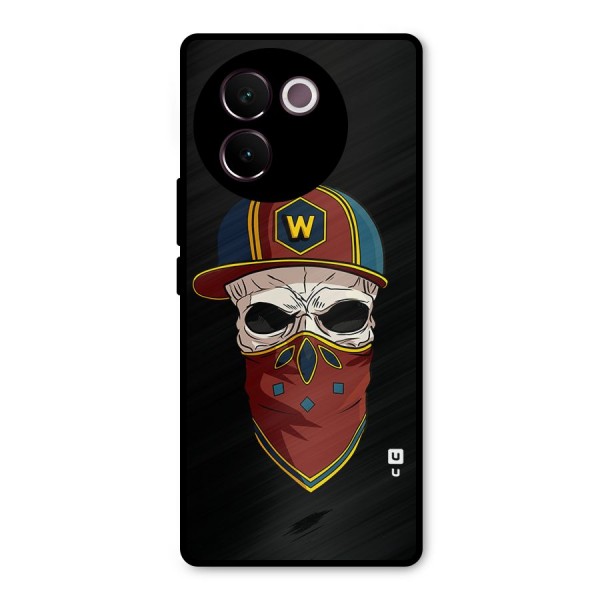Cool Skull Mask Cap Metal Back Case for Vivo V30e
