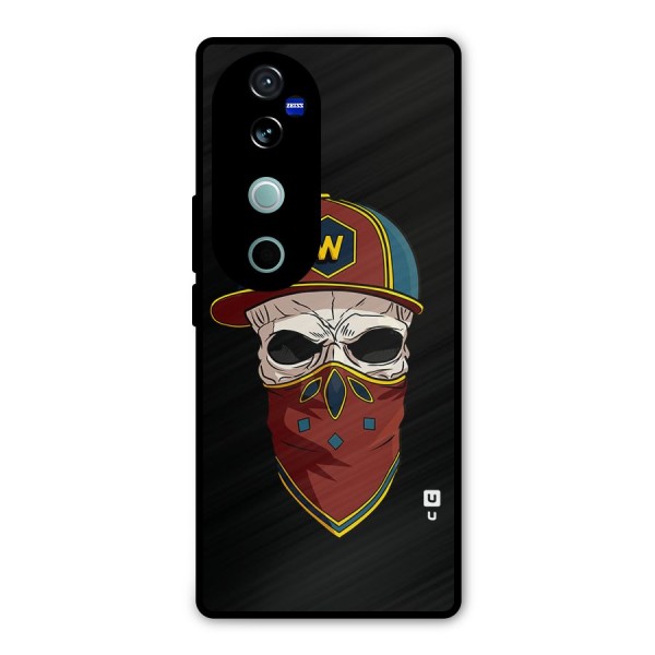 Cool Skull Mask Cap Metal Back Case for Vivo V40 Pro