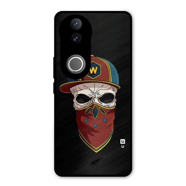 Cool Skull Mask Cap Metal Back Case for Vivo V50e