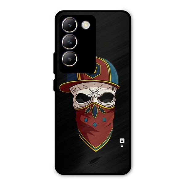 Cool Skull Mask Cap Metal Back Case for Vivo Y200e