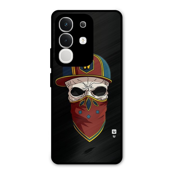 Cool Skull Mask Cap Metal Back Case for iQOO Z10x