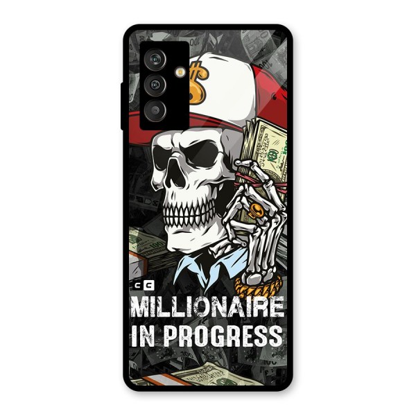 Cool Skull Millionaire In Progress Glass Back Case for Galaxy M13