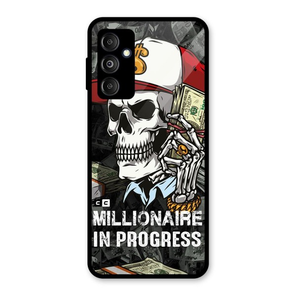 Cool Skull Millionaire In Progress Glass Back Case for Galaxy M14 5G