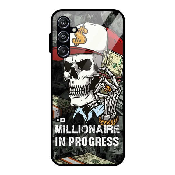 Cool Skull Millionaire In Progress Glass Back Case for Galaxy M34 5G