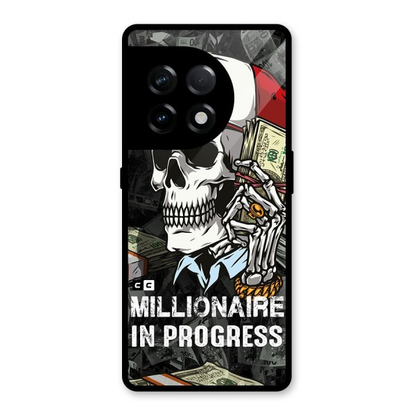 Cool Skull Millionaire In Progress Glass Back Case for OnePlus 11R