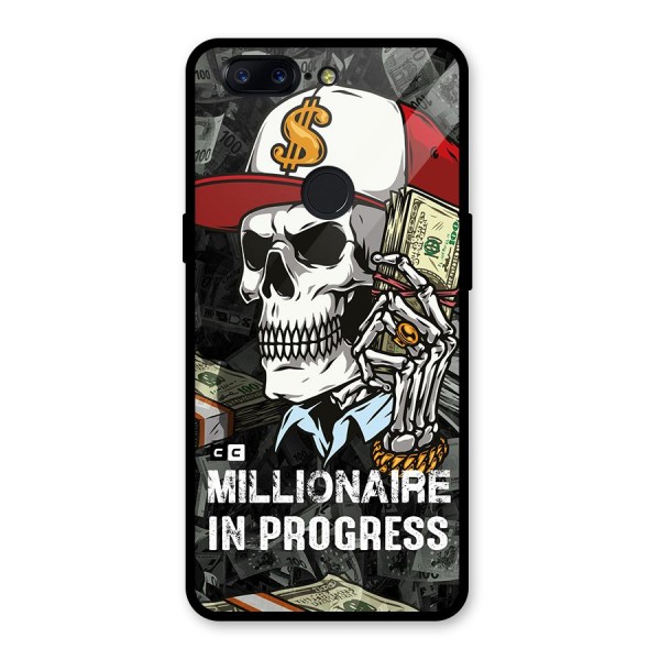 Cool Skull Millionaire In Progress Glass Back Case for OnePlus 5T
