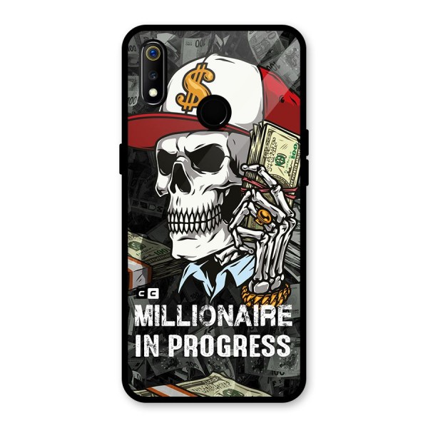 Cool Skull Millionaire In Progress Glass Back Case for Realme 3
