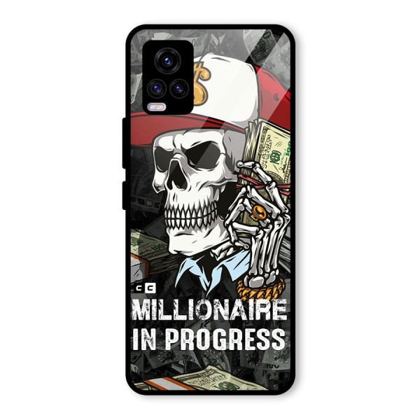 Cool Skull Millionaire In Progress Glass Back Case for Vivo V20 2021