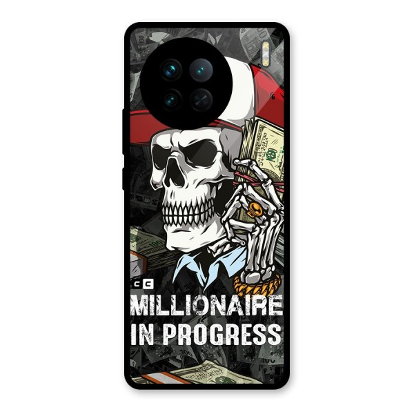 Cool Skull Millionaire In Progress Glass Back Case for Vivo X90