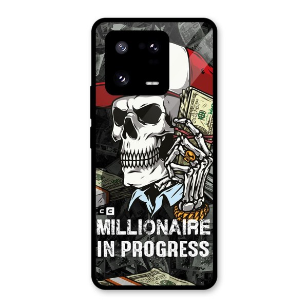 Cool Skull Millionaire In Progress Glass Back Case for Xiaomi 13 Pro