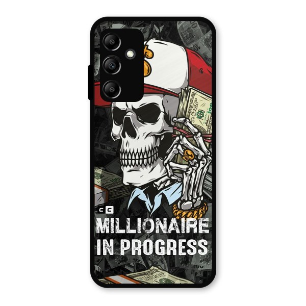 Cool Skull Millionaire In Progress Metal Back Case for Galaxy A14 5G