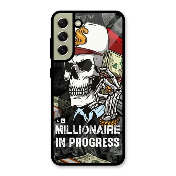 Cool Skull Millionaire In Progress Metal Back Case for Galaxy S21 FE 5G (2023)