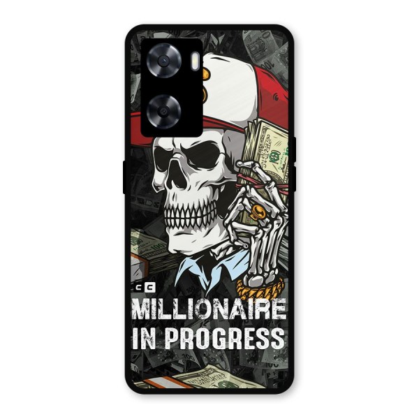 Cool Skull Millionaire In Progress Metal Back Case for Oppo A77