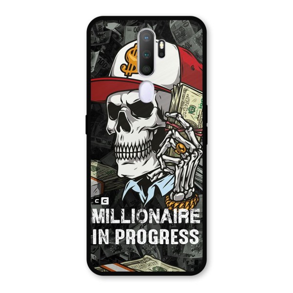Cool Skull Millionaire In Progress Metal Back Case for Oppo A9 (2020)