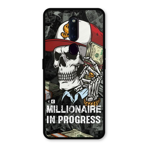 Cool Skull Millionaire In Progress Metal Back Case for Oppo F11 Pro