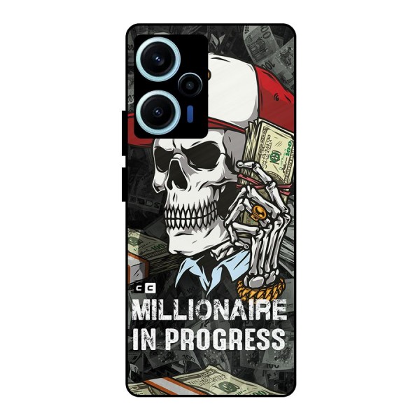 Cool Skull Millionaire In Progress Metal Back Case for Poco F5