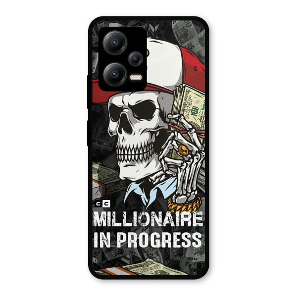 Cool Skull Millionaire In Progress Metal Back Case for Poco X5