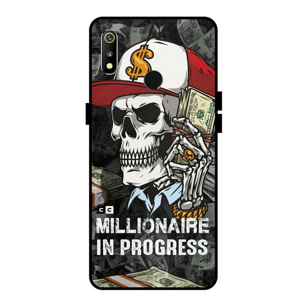 Cool Skull Millionaire In Progress Metal Back Case for Realme 3i
