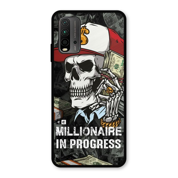 Cool Skull Millionaire In Progress Metal Back Case for Redmi 9 Power