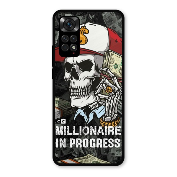 Cool Skull Millionaire In Progress Metal Back Case for Redmi Note 11