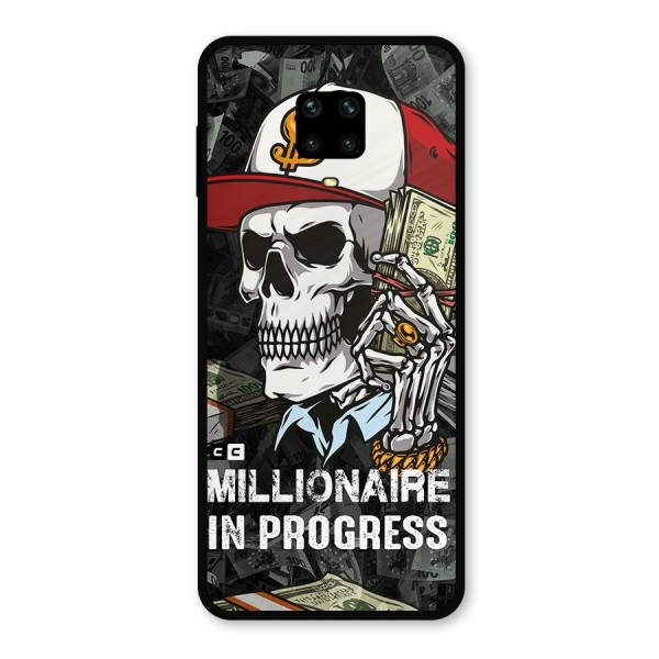 Cool Skull Millionaire In Progress Metal Back Case for Redmi Note 9 Pro Max